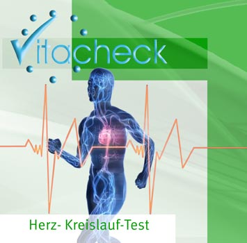 Grün gestaltete Verpackung für einen VitaCheck Herz-Kreislauf-Test
